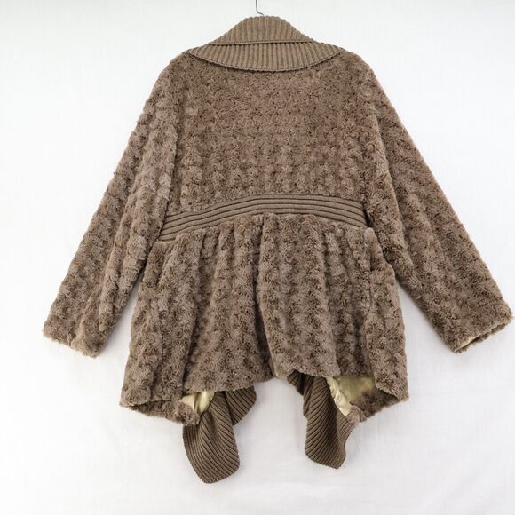 Avalin Waterfall Chunky Knit Cowl Neck Sweater Women's XL Green Gothic Gorpcore - Picture 5 of 10